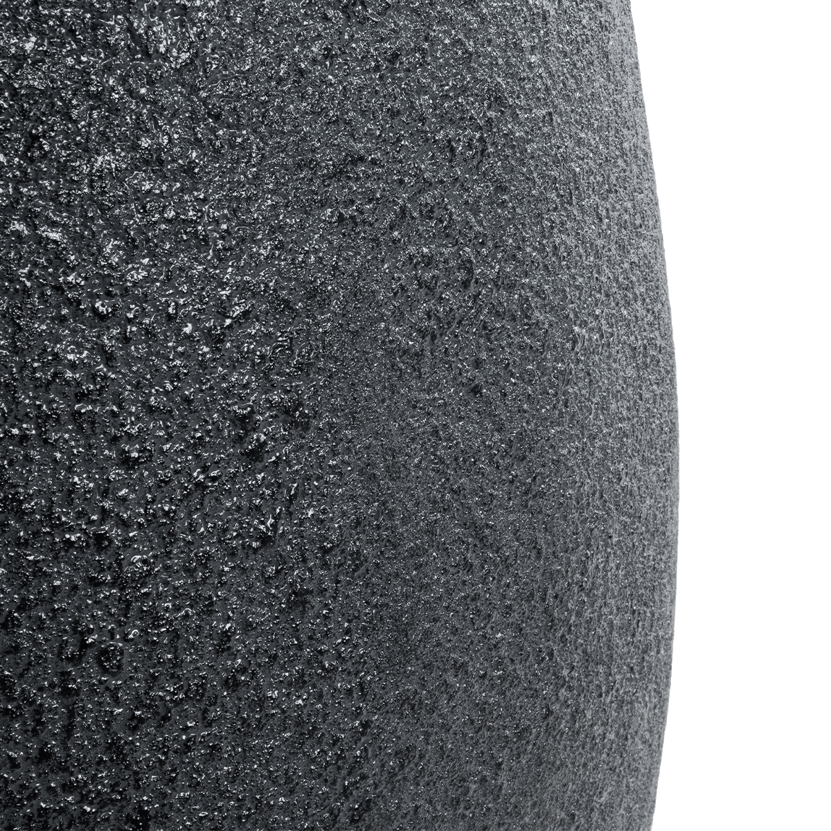 GloboStar® Artificial Garden MESTRE 20732 Επιδαπέδιο Πολυεστερικό Τσιμεντένιο Κασπώ Γλάστρα – Flower Pot Μαύρο Φ40 x Υ60cm