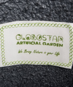 GloboStar® Artificial Garden MATERA 20733 Επιδαπέδιο Πολυεστερικό Τσιμεντένιο Κασπώ Γλάστρα – Flower Pot Μαύρο Φ42 x Υ120cm