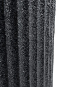 GloboStar® Artificial Garden MATERA 20734 Επιδαπέδιο Πολυεστερικό Τσιμεντένιο Κασπώ Γλάστρα – Flower Pot Μαύρο Φ42 x Υ90cm