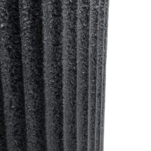 GloboStar® Artificial Garden MATERA 20734 Επιδαπέδιο Πολυεστερικό Τσιμεντένιο Κασπώ Γλάστρα – Flower Pot Μαύρο Φ42 x Υ90cm