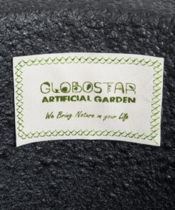 GloboStar® Artificial Garden MATERA 20734 Επιδαπέδιο Πολυεστερικό Τσιμεντένιο Κασπώ Γλάστρα – Flower Pot Μαύρο Φ42 x Υ90cm