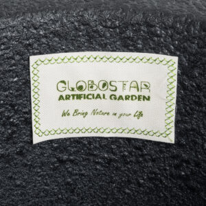 GloboStar® Artificial Garden MATERA 20734 Επιδαπέδιο Πολυεστερικό Τσιμεντένιο Κασπώ Γλάστρα – Flower Pot Μαύρο Φ42 x Υ90cm
