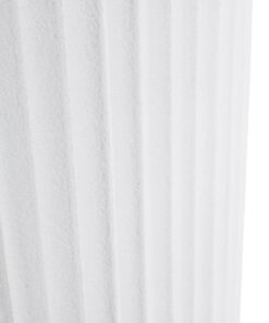 GloboStar® Artificial Garden MARSALA 20735 Επιδαπέδιο Πολυεστερικό Τσιμεντένιο Κασπώ Γλάστρα – Flower Pot Λευκό Φ41 x Υ120cm