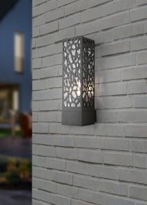 Φωτιστικό Τοίχου Trio Lighting E27 Ανθρακί Ατσάλι IP44 207360142