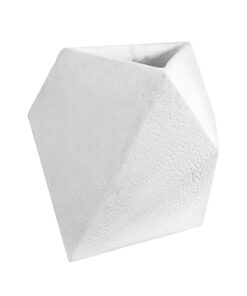 GloboStar® Artificial Garden ALBEROBELLO 20737 Επιδαπέδιο Πολυεστερικό Τσιμεντένιο Κασπώ Γλάστρα – Flower Pot Λευκό Μ50 x Π30 x Υ50cm