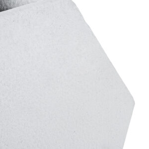 GloboStar® Artificial Garden ALBEROBELLO 20737 Επιδαπέδιο Πολυεστερικό Τσιμεντένιο Κασπώ Γλάστρα – Flower Pot Λευκό Μ50 x Π30 x Υ50cm