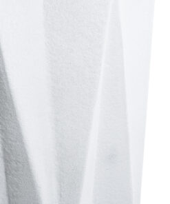 GloboStar® Artificial Garden PADOVA 20740 Επιδαπέδιο Πολυεστερικό Τσιμεντένιο Κασπώ Γλάστρα – Flower Pot Λευκό Φ46 x Υ67cm