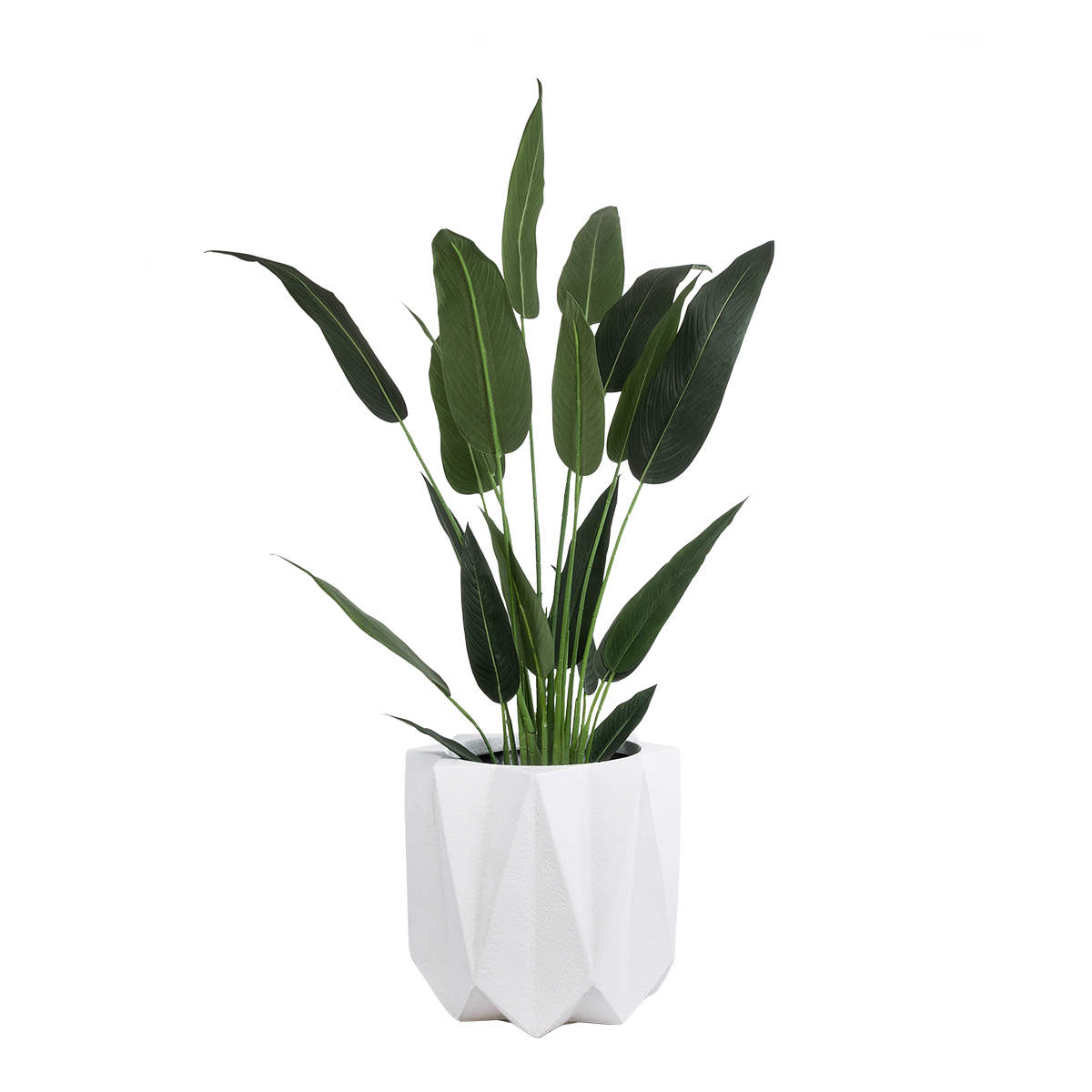 GloboStar® Artificial Garden PADOVA 20741 Επιδαπέδιο Πολυεστερικό Τσιμεντένιο Κασπώ Γλάστρα – Flower Pot Λευκό Φ51 x Υ46cm