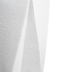 GloboStar® Artificial Garden PADOVA 20741 Επιδαπέδιο Πολυεστερικό Τσιμεντένιο Κασπώ Γλάστρα – Flower Pot Λευκό Φ51 x Υ46cm