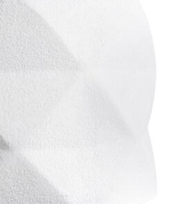 GloboStar® Artificial Garden VARENNA 20742 Επιδαπέδιο Πολυεστερικό Τσιμεντένιο Κασπώ Γλάστρα – Flower Pot Λευκό Φ40 x Υ30cm