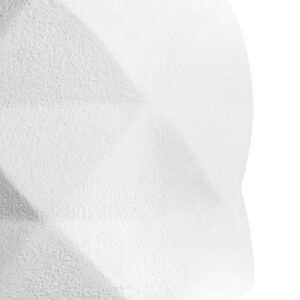 GloboStar® Artificial Garden VARENNA 20742 Επιδαπέδιο Πολυεστερικό Τσιμεντένιο Κασπώ Γλάστρα – Flower Pot Λευκό Φ40 x Υ30cm