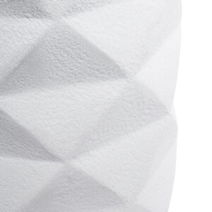 GloboStar® Artificial Garden VARENNA 20743 Επιδαπέδιο Πολυεστερικό Τσιμεντένιο Κασπώ Γλάστρα – Flower Pot Λευκό Φ40 x Υ60cm