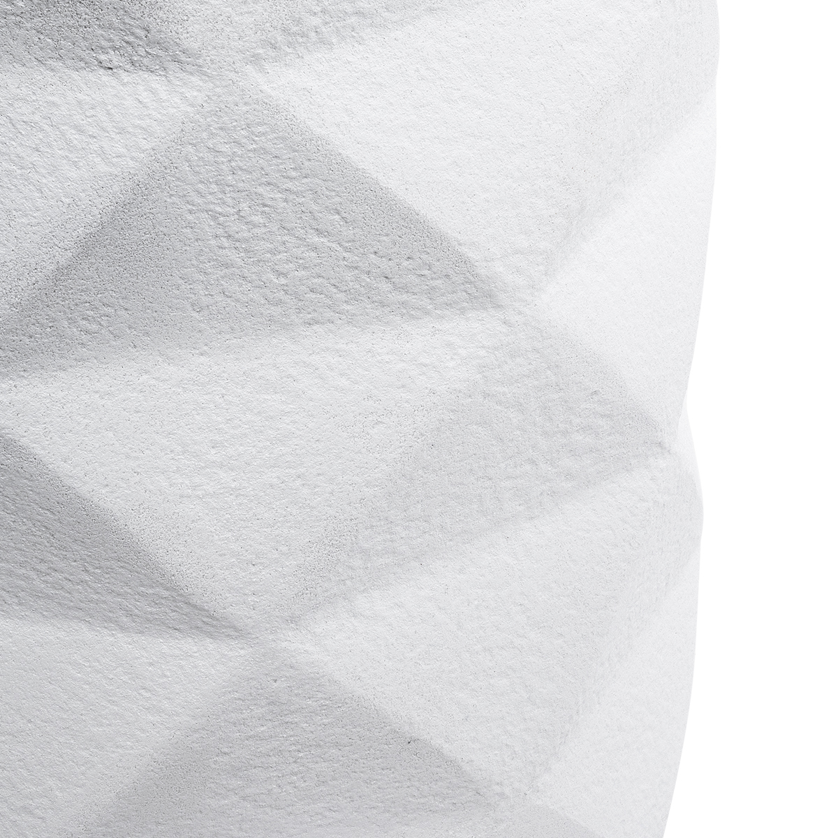 GloboStar® Artificial Garden VARENNA 20743 Επιδαπέδιο Πολυεστερικό Τσιμεντένιο Κασπώ Γλάστρα – Flower Pot Λευκό Φ40 x Υ60cm