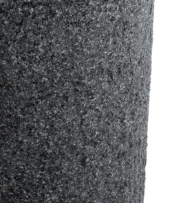 GloboStar® Artificial Garden BALLAGIO 20745 Επιδαπέδιο Πολυεστερικό Τσιμεντένιο Κασπώ Γλάστρα – Flower Pot Μαύρο με Καφέ Φ42 x Υ91cm