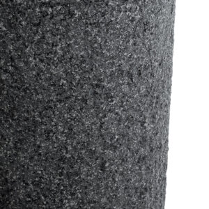 GloboStar® Artificial Garden BALLAGIO 20745 Επιδαπέδιο Πολυεστερικό Τσιμεντένιο Κασπώ Γλάστρα – Flower Pot Μαύρο με Καφέ Φ42 x Υ91cm