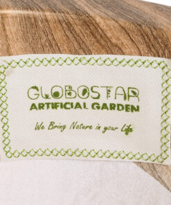 GloboStar® Artificial Garden BALLAGIO 20745 Επιδαπέδιο Πολυεστερικό Τσιμεντένιο Κασπώ Γλάστρα – Flower Pot Μαύρο με Καφέ Φ42 x Υ91cm