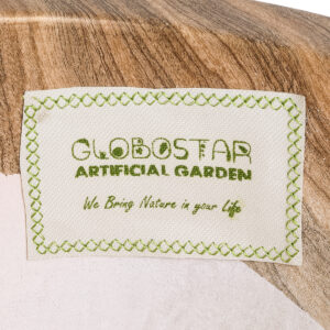 GloboStar® Artificial Garden BALLAGIO 20745 Επιδαπέδιο Πολυεστερικό Τσιμεντένιο Κασπώ Γλάστρα – Flower Pot Μαύρο με Καφέ Φ42 x Υ91cm