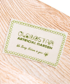 GloboStar® Artificial Garden RAVELLO 20747 Επιδαπέδιο Πολυεστερικό Τσιμεντένιο Κασπώ Γλάστρα – Flower Pot Μαύρο με Καφέ Μ60 x Π50 x Υ75cm