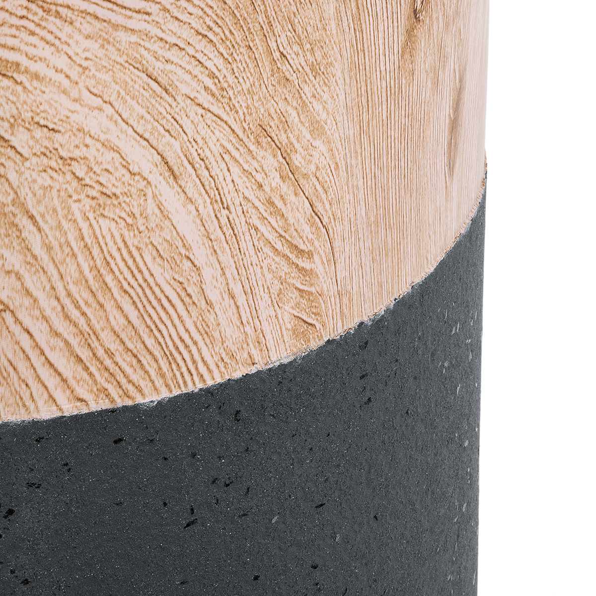 GloboStar® Artificial Garden BELLANO 20748 Επιδαπέδιο Πολυεστερικό Τσιμεντένιο Κασπώ Γλάστρα – Flower Pot Μαύρο με Καφέ Φ36 x Υ90cm