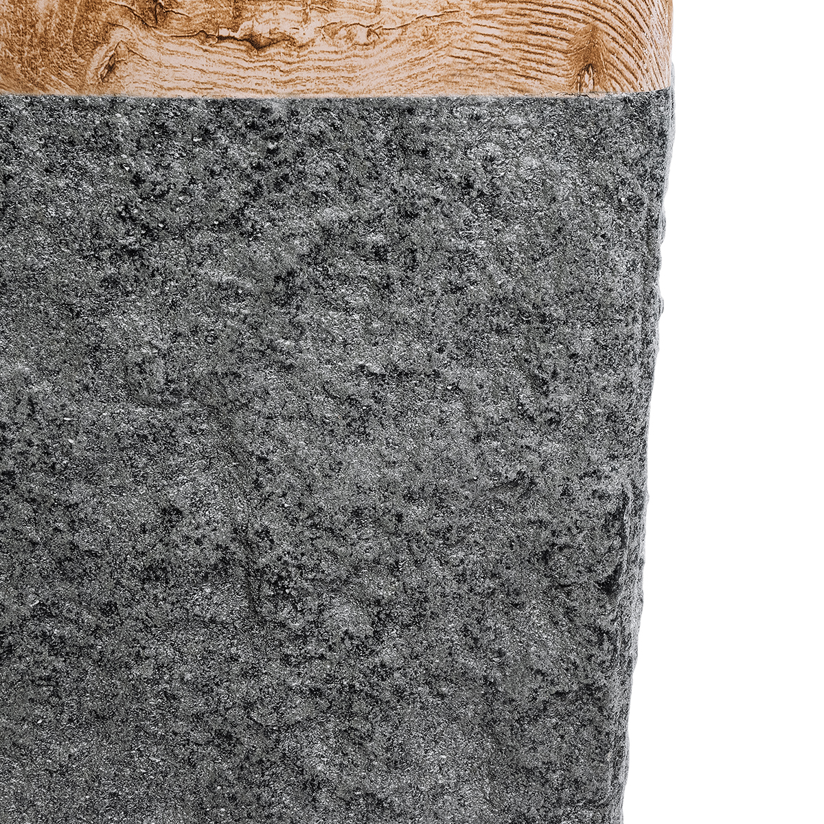 GloboStar® Artificial Garden TOSCANE 20749 Επιδαπέδιο Πολυεστερικό Τσιμεντένιο Κασπώ Γλάστρα – Flower Pot Γκρι με Καφέ Μ110 x Π30 x Υ61cm