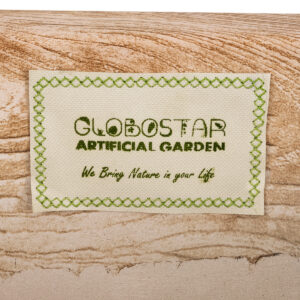 GloboStar® Artificial Garden TOSCANE 20749 Επιδαπέδιο Πολυεστερικό Τσιμεντένιο Κασπώ Γλάστρα – Flower Pot Γκρι με Καφέ Μ110 x Π30 x Υ61cm
