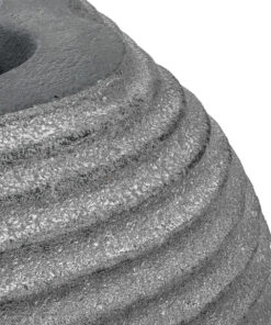 GloboStar® Artificial Garden FLORENCE 20750 Επιδαπέδιο Πολυεστερικό Τσιμεντένιο Κασπώ Γλάστρα – Flower Pot Γκρι Μ108 x Π72 x Υ40cm