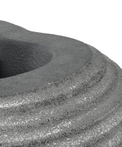 GloboStar® Artificial Garden FLORENCE 20751 Επιδαπέδιο Πολυεστερικό Τσιμεντένιο Κασπώ Γλάστρα – Flower Pot Γκρι Μ130 x Π90 x Υ48cm