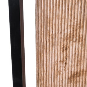 GloboStar® Artificial Garden CASSIANO 20752 Επιδαπέδιο Μεταλλικό Τσιμεντένιο Κασπώ Γλάστρα – Flower Pot Καφέ με Μαύρο Μ36 x Π36 x Υ120cm