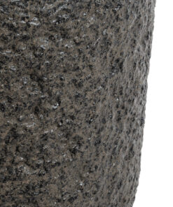 GloboStar® Artificial Garden LUCCA 20756 Επιδαπέδιο Πολυεστερικό Τσιμεντένιο Κασπώ Γλάστρα – Flower Pot Καφέ Φ31 x Υ28cm