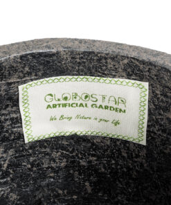 GloboStar® Artificial Garden LUCCA 20756 Επιδαπέδιο Πολυεστερικό Τσιμεντένιο Κασπώ Γλάστρα – Flower Pot Καφέ Φ31 x Υ28cm