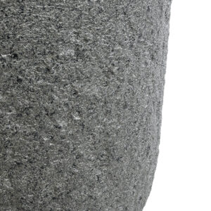 GloboStar® Artificial Garden ERICE 20757 Επιδαπέδιο Πολυεστερικό Τσιμεντένιο Κασπώ Γλάστρα – Flower Pot Γκρι Φ25 x Υ23cm