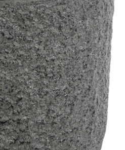 GloboStar® Artificial Garden ERICE 20758 Επιδαπέδιο Πολυεστερικό Τσιμεντένιο Κασπώ Γλάστρα – Flower Pot Γκρι Φ31 x Υ28cm