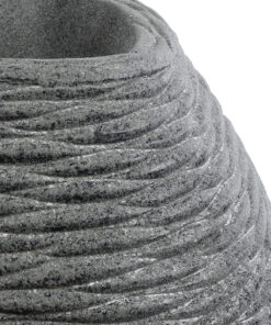 GloboStar® Artificial Garden RONDA 20759 Επιδαπέδιο Πολυεστερικό Τσιμεντένιο Κασπώ Γλάστρα – Flower Pot Γκρι Μ63 x Π41 x Υ47cm