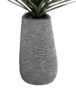 GloboStar® Artificial Garden RONDA 20760 Επιδαπέδιο Πολυεστερικό Τσιμεντένιο Κασπώ Γλάστρα – Flower Pot Γκρι Μ54 x Π48 x Υ104cm