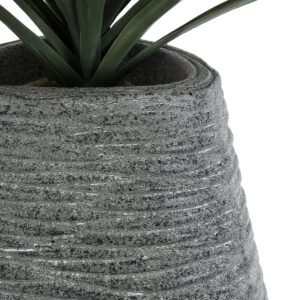 GloboStar® Artificial Garden RONDA 20760 Επιδαπέδιο Πολυεστερικό Τσιμεντένιο Κασπώ Γλάστρα – Flower Pot Γκρι Μ54 x Π48 x Υ104cm
