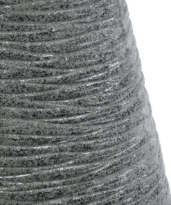 GloboStar® Artificial Garden RONDA 20760 Επιδαπέδιο Πολυεστερικό Τσιμεντένιο Κασπώ Γλάστρα – Flower Pot Γκρι Μ54 x Π48 x Υ104cm