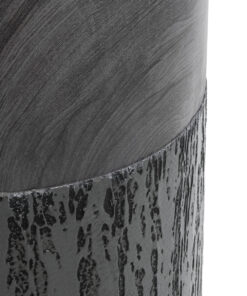 GloboStar® Artificial Garden PISA 20761 Επιδαπέδιο Πολυεστερικό Τσιμεντένιο Κασπώ Γλάστρα – Flower Pot Γκρι Ανθρακί Φ36 x Υ60cm