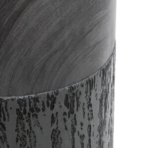 GloboStar® Artificial Garden PISA 20761 Επιδαπέδιο Πολυεστερικό Τσιμεντένιο Κασπώ Γλάστρα – Flower Pot Γκρι Ανθρακί Φ36 x Υ60cm