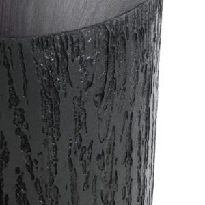 GloboStar® Artificial Garden PISA 20762 Επιδαπέδιο Πολυεστερικό Τσιμεντένιο Κασπώ Γλάστρα – Flower Pot Γκρι Ανθρακί Φ36 x Υ120cm