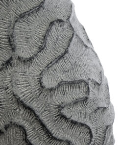 GloboStar® Artificial Garden GALICIA 20763 Επιδαπέδιο Πολυεστερικό Τσιμεντένιο Κασπώ Γλάστρα – Flower Pot Γκρι Φ52 x Υ80cm