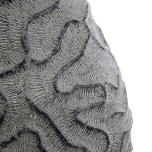 GloboStar® Artificial Garden GALICIA 20763 Επιδαπέδιο Πολυεστερικό Τσιμεντένιο Κασπώ Γλάστρα – Flower Pot Γκρι Φ52 x Υ80cm