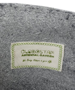 GloboStar® Artificial Garden GALICIA 20763 Επιδαπέδιο Πολυεστερικό Τσιμεντένιο Κασπώ Γλάστρα – Flower Pot Γκρι Φ52 x Υ80cm