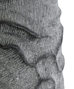 GloboStar® Artificial Garden GALICIA 20764 Επιδαπέδιο Πολυεστερικό Τσιμεντένιο Κασπώ Γλάστρα – Flower Pot Γκρι Φ50 x Υ110cm