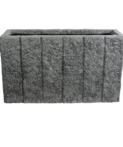 GloboStar® Artificial Garden PELLEGRINO 20765 Επιδαπέδιο Πολυεστερικό Τσιμεντένιο Κασπώ Γλάστρα – Flower Pot Γκρι Μ100 x Π31 x Υ60cm