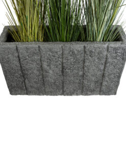 GloboStar® Artificial Garden PELLEGRINO 20765 Επιδαπέδιο Πολυεστερικό Τσιμεντένιο Κασπώ Γλάστρα – Flower Pot Γκρι Μ100 x Π31 x Υ60cm