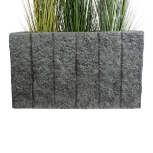 GloboStar® Artificial Garden PELLEGRINO 20765 Επιδαπέδιο Πολυεστερικό Τσιμεντένιο Κασπώ Γλάστρα – Flower Pot Γκρι Μ100 x Π31 x Υ60cm