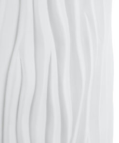 GloboStar® Artificial Garden ORIENTE 20768 Επιδαπέδιο Πολυεστερικό Τσιμεντένιο Κασπώ Γλάστρα – Flower Pot Λευκό Φ35 x Υ65cm