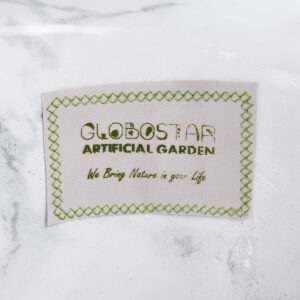 GloboStar® Artificial Garden ALMUDENA 20769 Επιδαπέδιο Πολυεστερικό Τσιμεντένιο Κασπώ Γλάστρα – Flower Pot Μαύρο με Λευκό Φ36 x Υ60cm