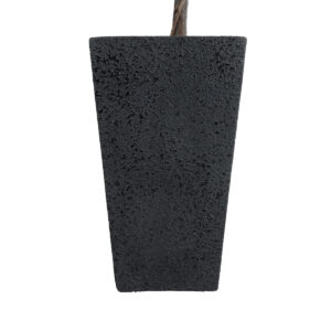 GloboStar® Artificial Garden MAYOR 20771 Επιδαπέδιο Πολυεστερικό Τσιμεντένιο Κασπώ Γλάστρα – Flower Pot Μαύρο Μ30 x Π30 x Υ50cm