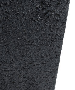 GloboStar® Artificial Garden MAYOR 20771 Επιδαπέδιο Πολυεστερικό Τσιμεντένιο Κασπώ Γλάστρα – Flower Pot Μαύρο Μ30 x Π30 x Υ50cm